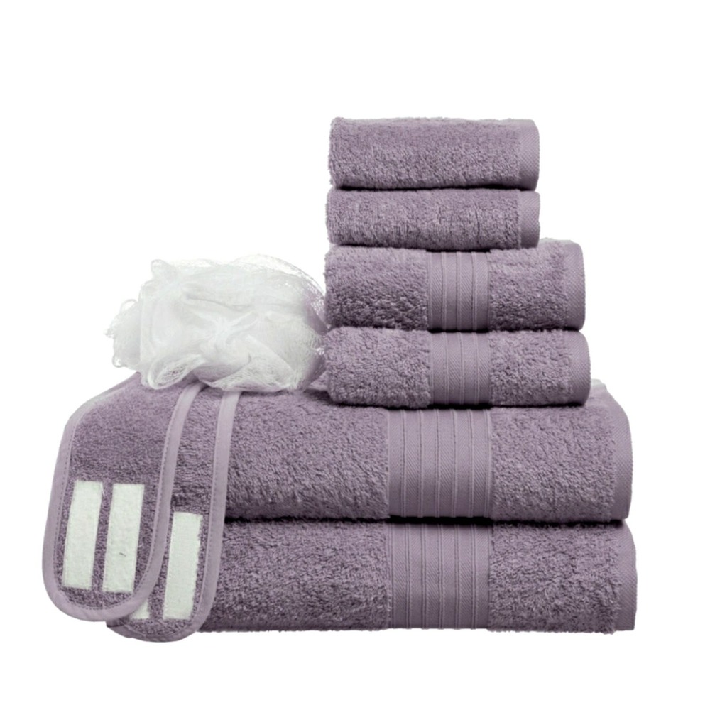 TOWEL SET PLUSH TURKISH COTTON 600GSM LUXURY CONCIERGE COLLECTION 8-PIECE NEW!